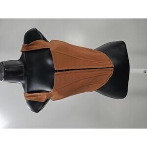 Rust Orange Corset Top with Hook Closure